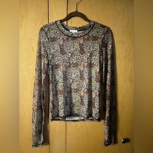 Stitch & Pine Floral Patterned Long Sleeve Knit Top